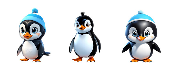 Obraz premium set of penguins