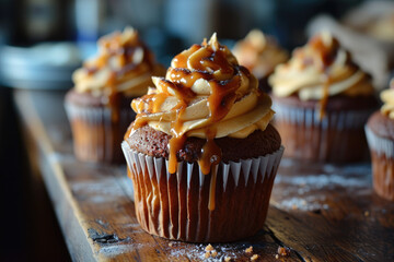 caramel drizzle muffin - Powered by Adobe