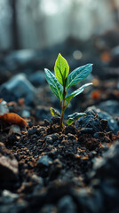 A sprouting plant Generative AI