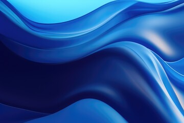 Obraz premium An image showcasing an abstract blue background filled with wavy lines., Saturated abstract blue background, AI Generated, AI Generated