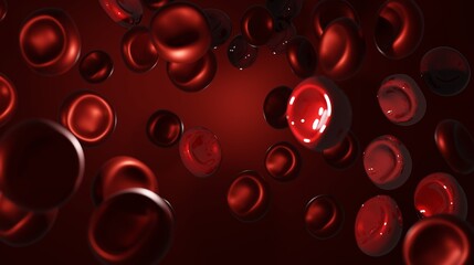 red blood cells flowing
