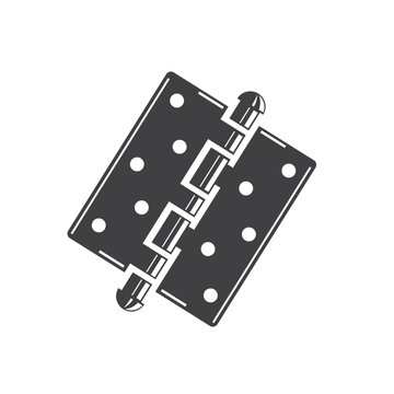 black door hinge icon vector element design template