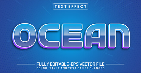 Ocean text editable style effect
