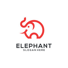 Elephant Logo Line