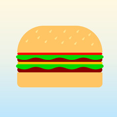 Illustration vector graphic burger, perfect to use for content about food.
