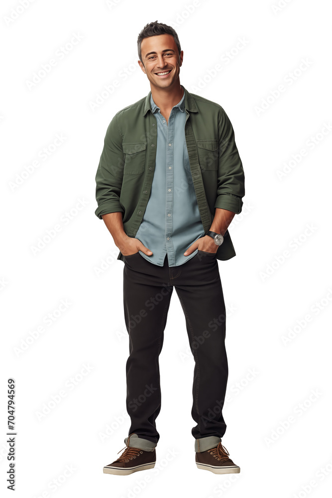 Wall mural male in casual attire isolated