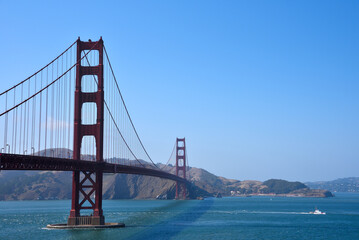 Postcard View of the Golden Gate Bridge on a Summer Day - San Francisco, California