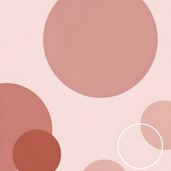 The background is white and pink with small patterns. A little, minimalist style.