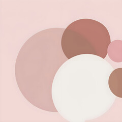 The background is white and pink with small patterns. A little, minimalist style.