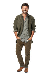 Male in Casual Attire Isolated