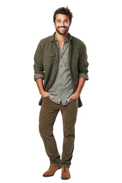 Male in Casual Attire Isolated