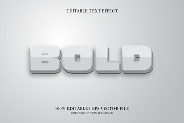 Bold Editable text Effect with  3d vector design