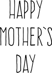 Digital png illustration of happy mother's day text on transparent background
