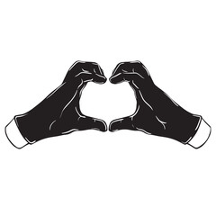 Hands gestures vector cartoon illustration 