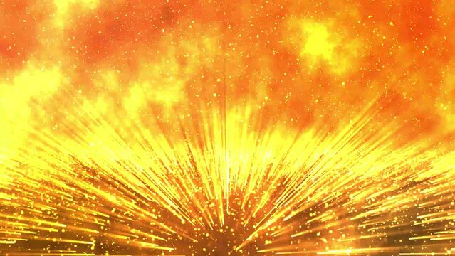 Abstract particle background animation in the sky