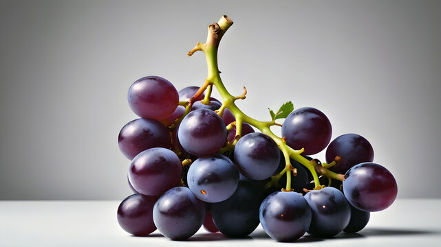 Purple grape isolated on white background