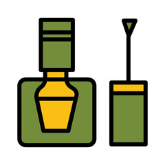 Brush Nail Polish Filled Outline Icon