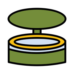 Compact Powder Makeup Filled Outline Icon