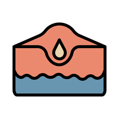 Acne Pimple Skin Filled Outline Icon