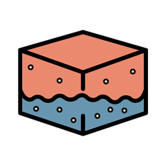 Acne Pore Skin Filled Outline Icon