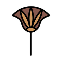 Cairo Tree Palm Filled Outline Icon