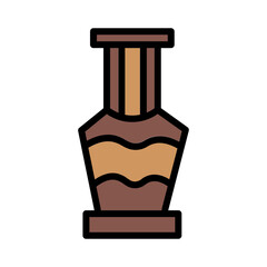 Egypt Jar Vase Filled Outline Icon