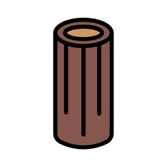Lumber Wood Logs Filled Outline Icon