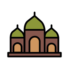 Mosque Egypt Building Filled Outline Icon