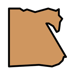 Map Egypt World Filled Outline Icon