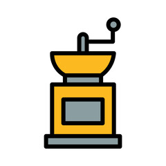 Coffee Grinder Manual Filled Outline Icon