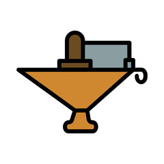 Lamp Magic Old Filled Outline Icon