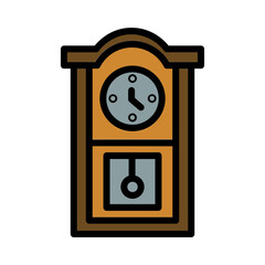 Alarm Clock Wall Filled Outline Icon