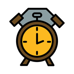 Alarm Clock Wall Filled Outline Icon