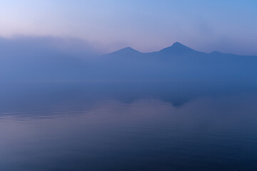 磐梯山の朝霧