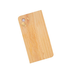 wooden cutting board isolated on white