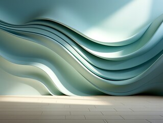 Abstract 3 dimensional digital wave background, Created with generative Ai	
