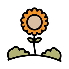 Flower City Park Filled Ouline Icon