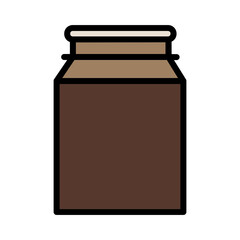 Bottle Can Jar Filled Outline Icon