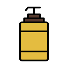 Bottle Clean Soap Filled Outline Icon