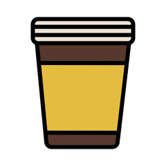 Bowl Food Cup Filled Outline Icon