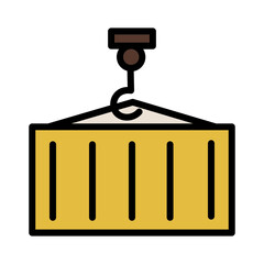 Box Cargo Pack Filled Outline Icon