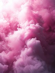 Pink smoke backdrop. Generative AI.