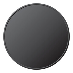 Fototapeta na wymiar black circle 3d realistics transparent background