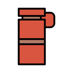 Thermos Flask Hot Filled Outline Icon