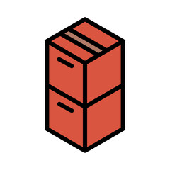Box Cargo Shipping Filled Outline Icon