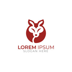 unique fox logo, fox illustration, vector templates