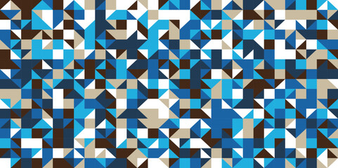 Abstract retro pattern of geometric shapes. Colorful gradient mosaic backdrop. Geometric hipster triangular background, vector