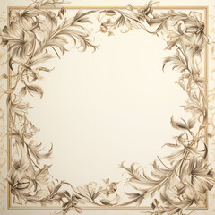 elegent plant frame border design with some blank space