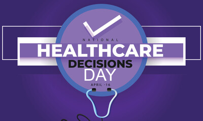 National Healthcare Decisions Day. background, banner, card, poster, template. Vector illustration. 
