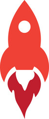 Obraz premium Rocket icon, spaceship.